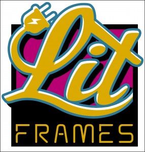 Lit Frames pink logo